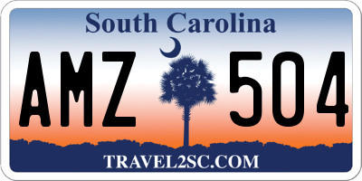 SC license plate AMZ504