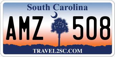 SC license plate AMZ508
