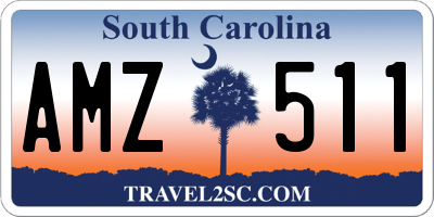 SC license plate AMZ511