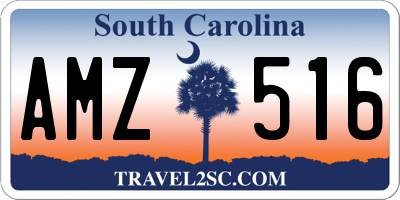 SC license plate AMZ516