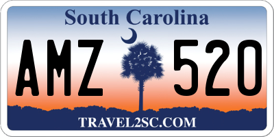 SC license plate AMZ520