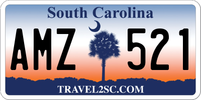 SC license plate AMZ521