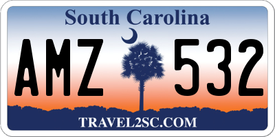 SC license plate AMZ532