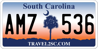 SC license plate AMZ536