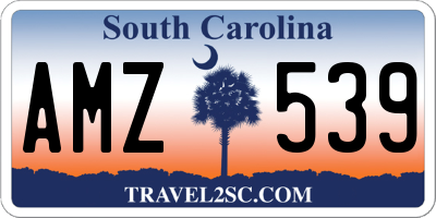 SC license plate AMZ539