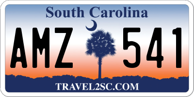 SC license plate AMZ541