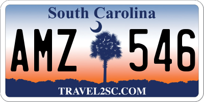 SC license plate AMZ546