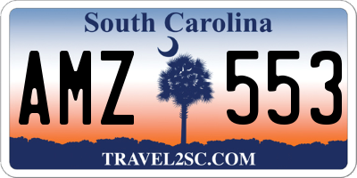 SC license plate AMZ553