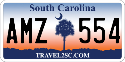 SC license plate AMZ554
