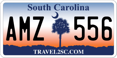 SC license plate AMZ556