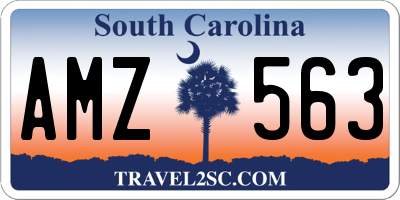 SC license plate AMZ563