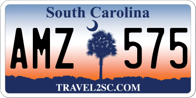 SC license plate AMZ575
