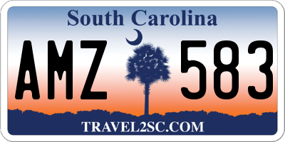 SC license plate AMZ583