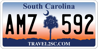 SC license plate AMZ592