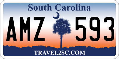 SC license plate AMZ593