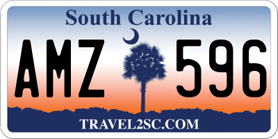 SC license plate AMZ596