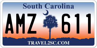 SC license plate AMZ611