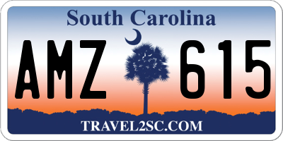 SC license plate AMZ615