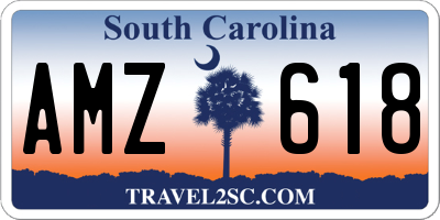 SC license plate AMZ618