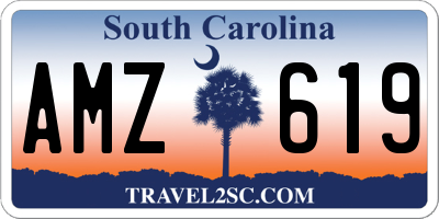 SC license plate AMZ619