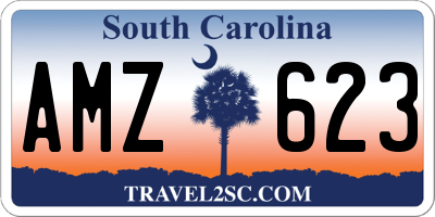 SC license plate AMZ623