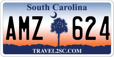 SC license plate AMZ624