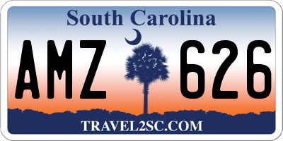 SC license plate AMZ626