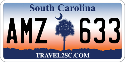 SC license plate AMZ633