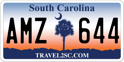 SC license plate AMZ644
