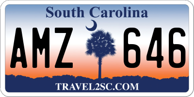 SC license plate AMZ646