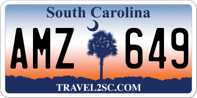 SC license plate AMZ649