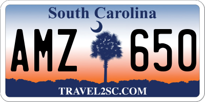 SC license plate AMZ650