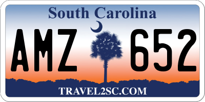 SC license plate AMZ652