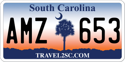 SC license plate AMZ653
