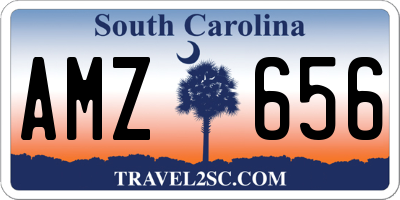 SC license plate AMZ656