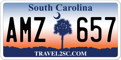 SC license plate AMZ657