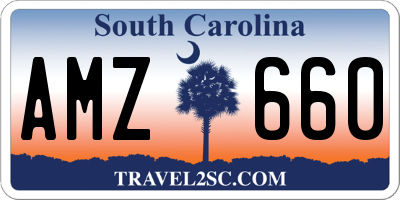 SC license plate AMZ660