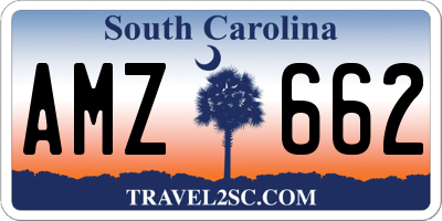 SC license plate AMZ662