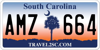 SC license plate AMZ664