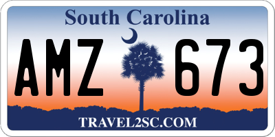 SC license plate AMZ673