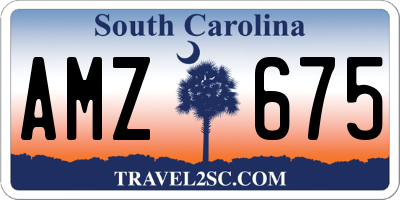 SC license plate AMZ675