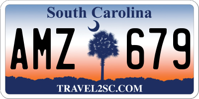 SC license plate AMZ679