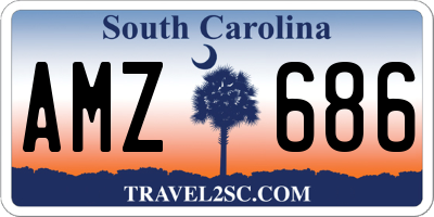 SC license plate AMZ686