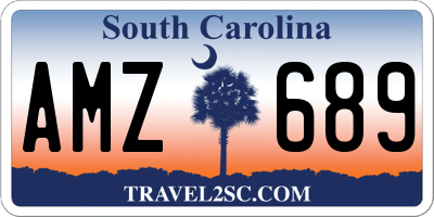 SC license plate AMZ689