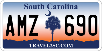SC license plate AMZ690