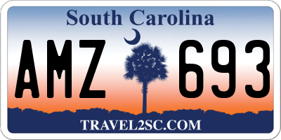 SC license plate AMZ693