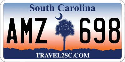 SC license plate AMZ698