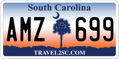 SC license plate AMZ699
