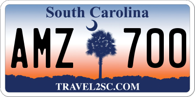 SC license plate AMZ700