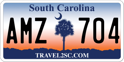 SC license plate AMZ704